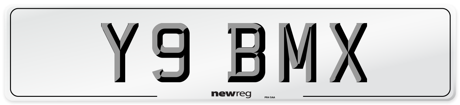 Y9 BMX Front Number Plate
