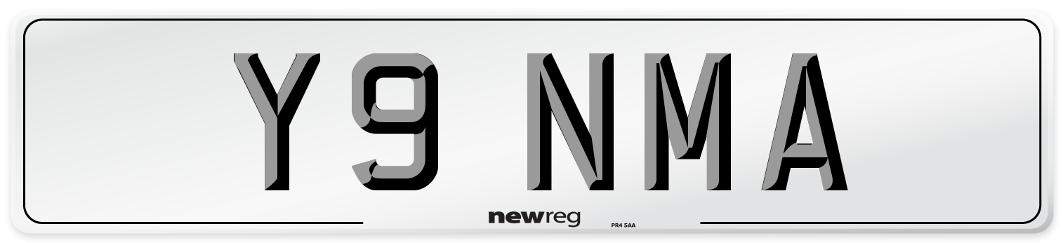 Y9 NMA Front Number Plate