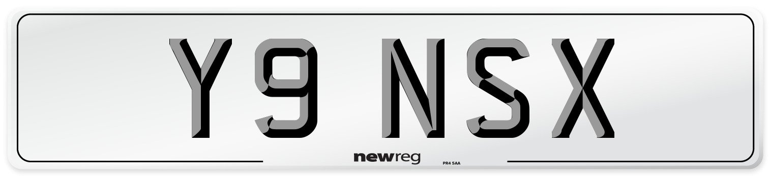 Y9 NSX Front Number Plate
