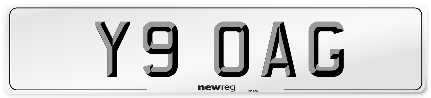 Y9 OAG Front Number Plate