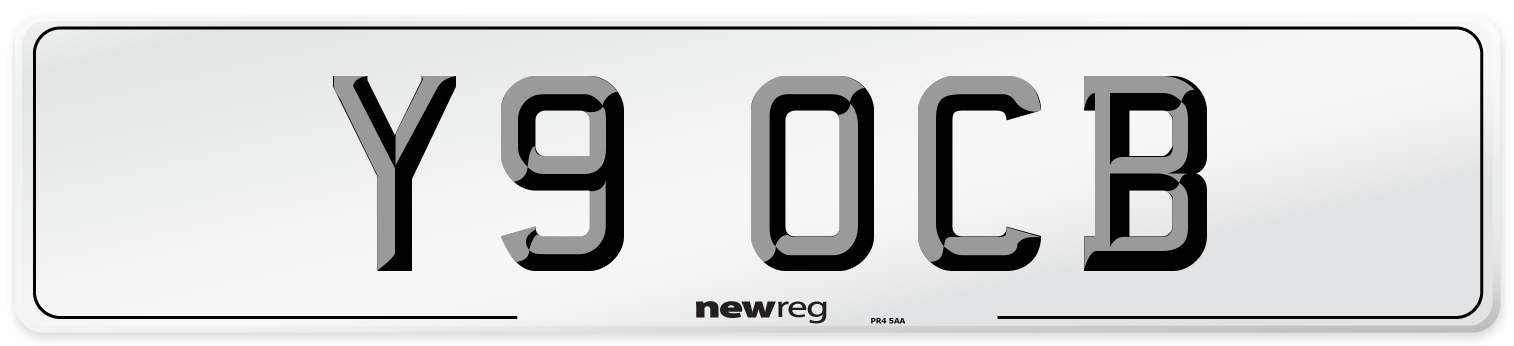 Y9 OCB Front Number Plate