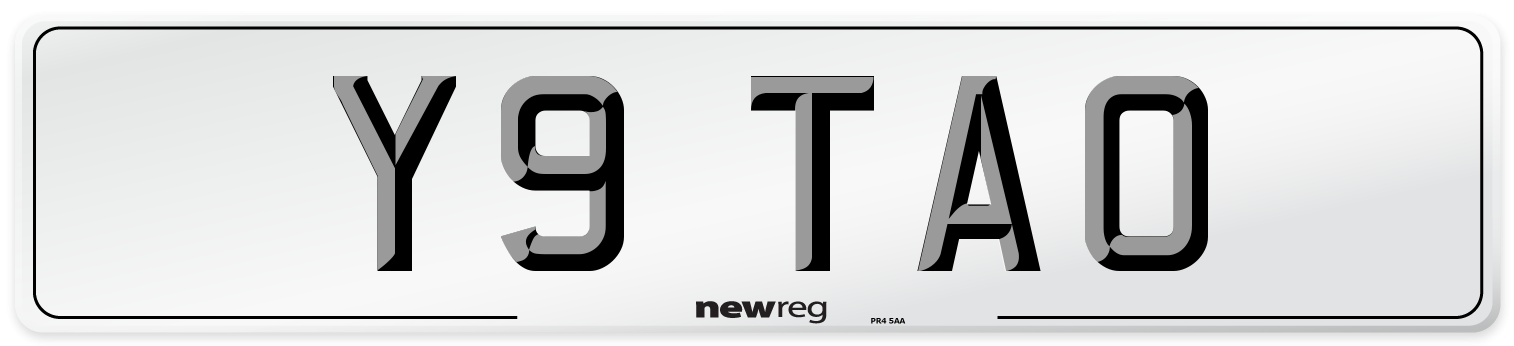 Y9 TAO Front Number Plate