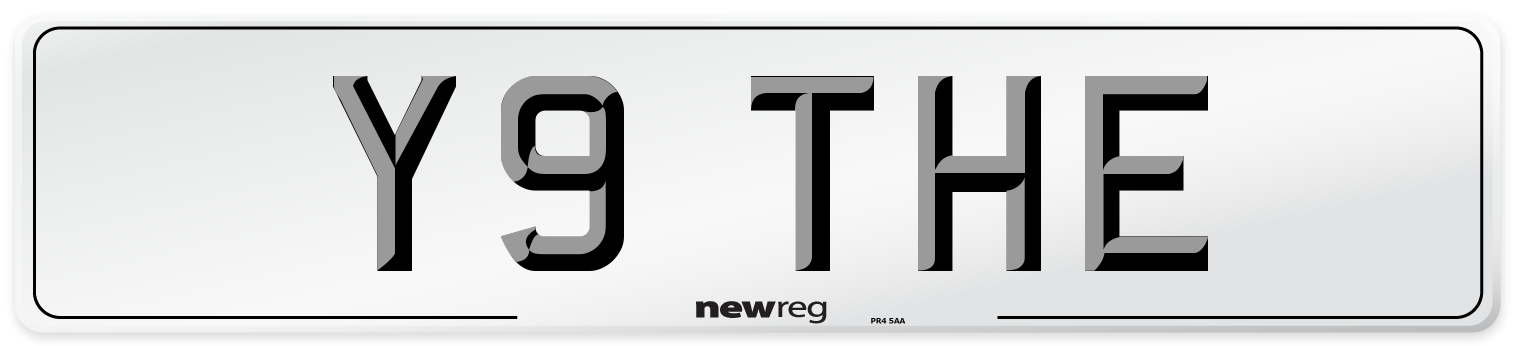 Y9 THE Front Number Plate