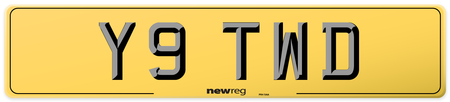 Y9 TWD Rear Number Plate