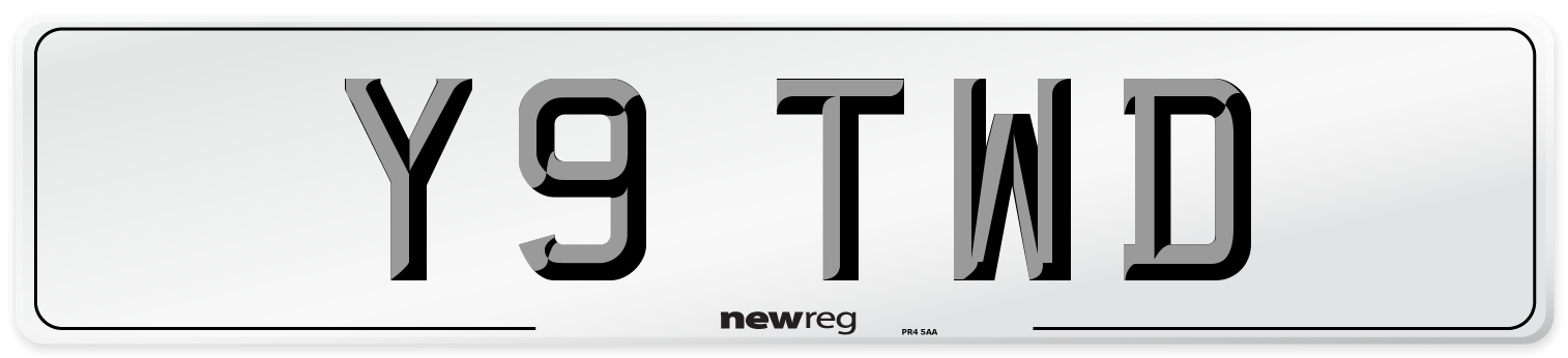 Y9 TWD Front Number Plate