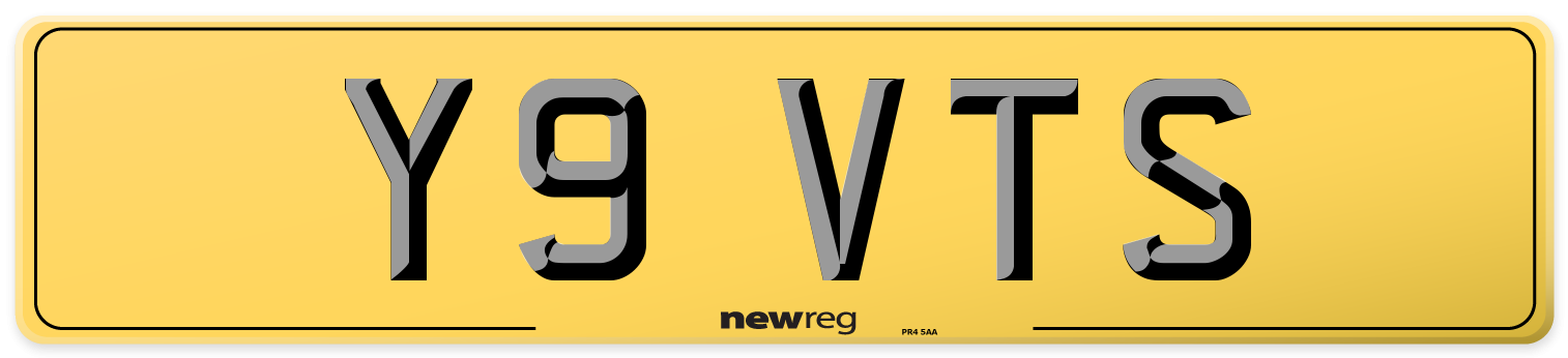 Y9 VTS Rear Number Plate