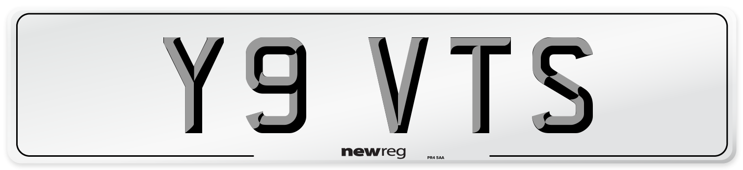 Y9 VTS Front Number Plate