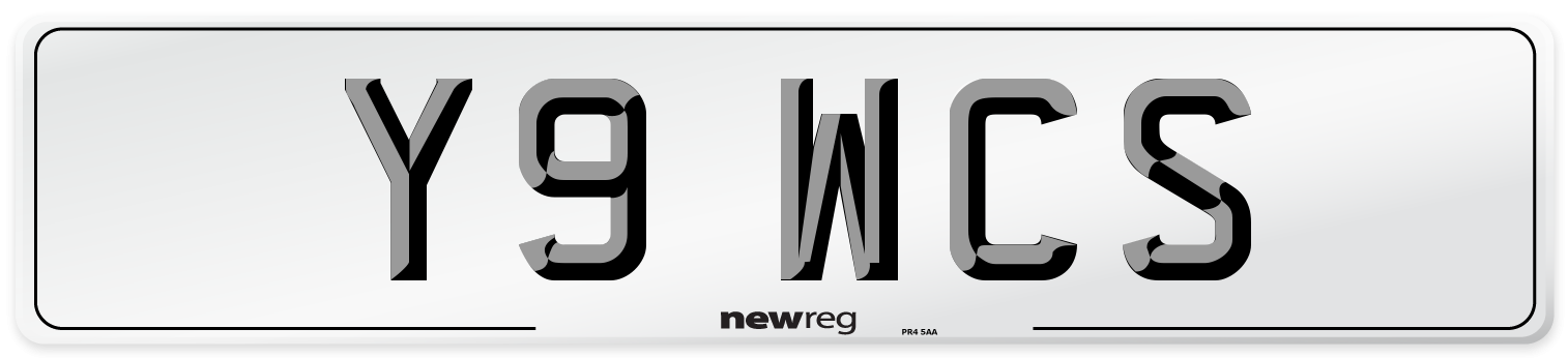 Y9 WCS Front Number Plate