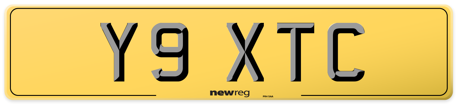 Y9 XTC Rear Number Plate