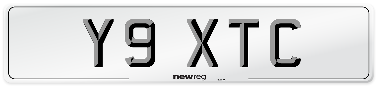 Y9 XTC Front Number Plate