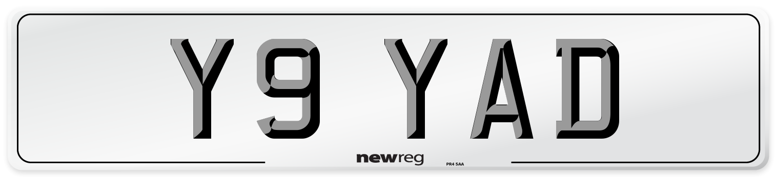 Y9 YAD Front Number Plate