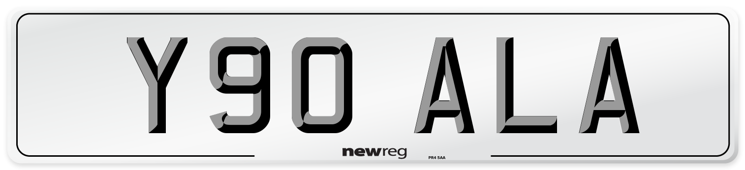 Y90 ALA Front Number Plate