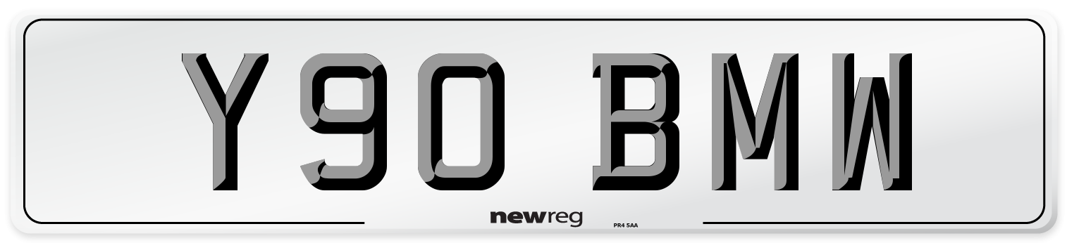 Y90 BMW Front Number Plate