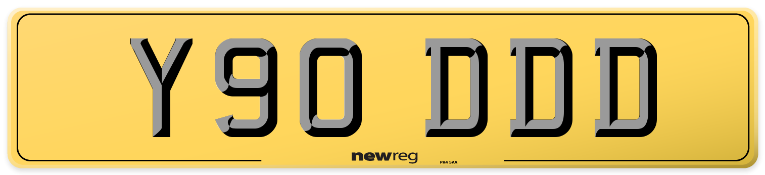 Y90 DDD Rear Number Plate