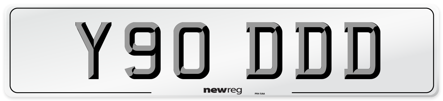 Y90 DDD Front Number Plate
