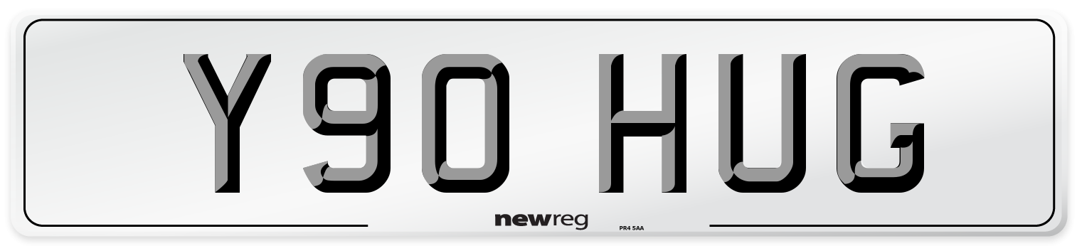 Y90 HUG Front Number Plate
