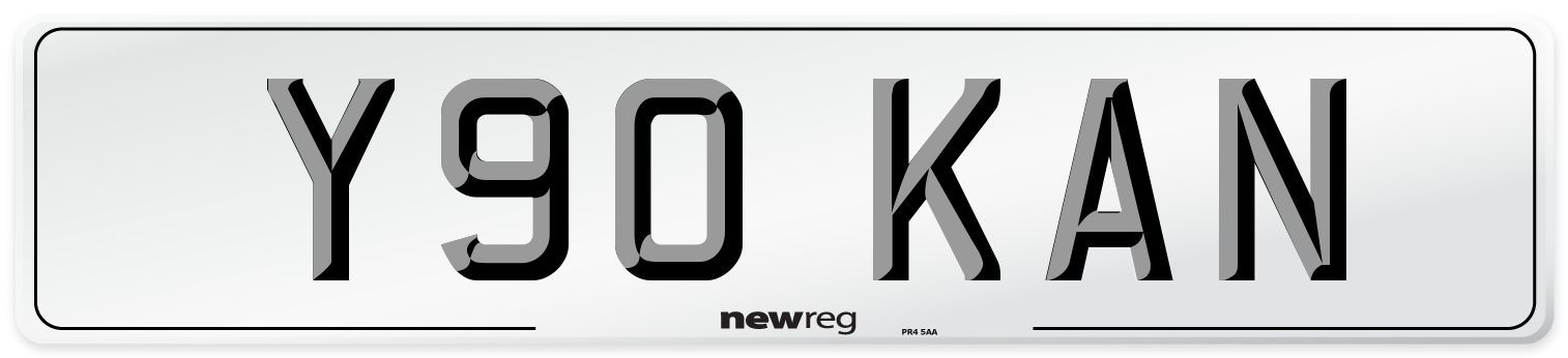 Y90 KAN Front Number Plate