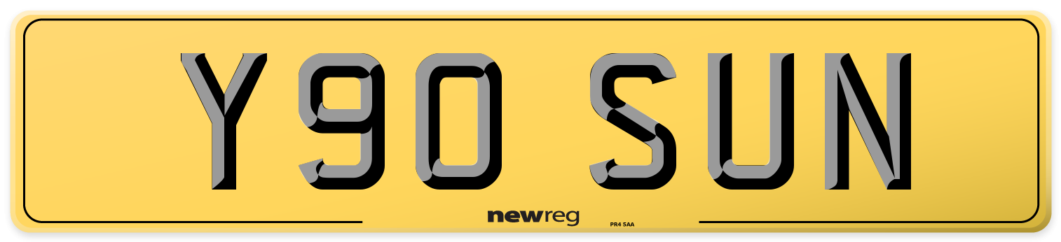 Y90 SUN Rear Number Plate