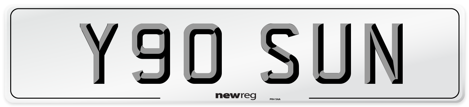 Y90 SUN Front Number Plate