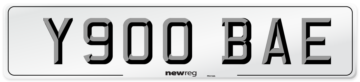 Y900 BAE Front Number Plate