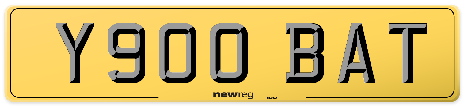 Y900 BAT Rear Number Plate