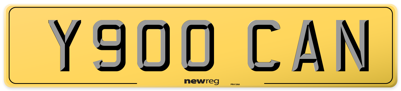 Y900 CAN Rear Number Plate