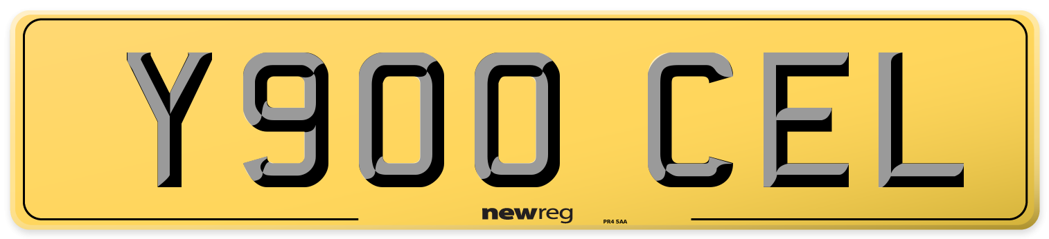 Y900 CEL Rear Number Plate