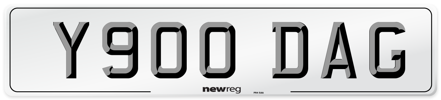 Y900 DAG Front Number Plate