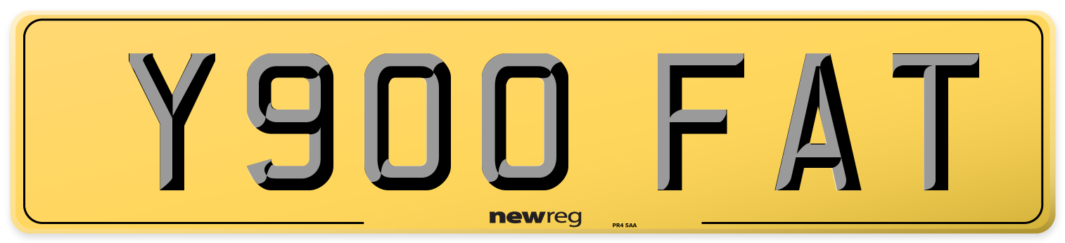 Y900 FAT Rear Number Plate
