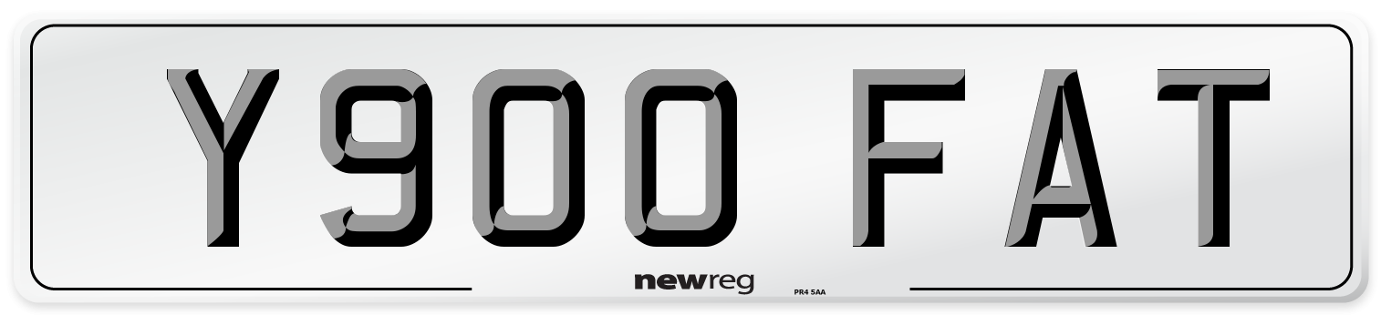 Y900 FAT Front Number Plate