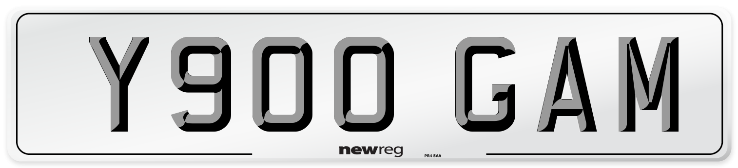 Y900 GAM Front Number Plate