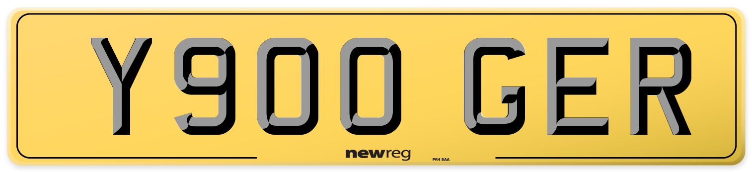 Y900 GER Rear Number Plate
