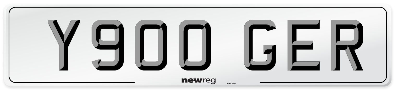 Y900 GER Front Number Plate