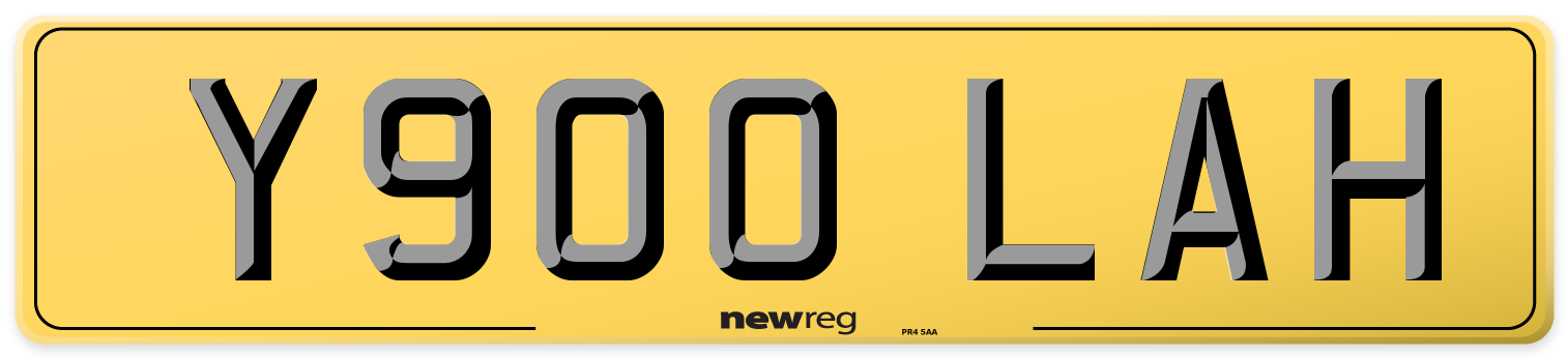 Y900 LAH Rear Number Plate