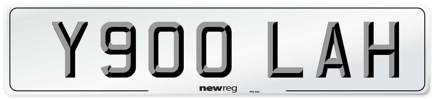 Y900 LAH Front Number Plate