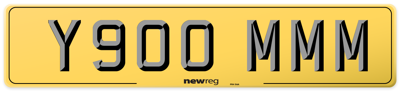 Y900 MMM Rear Number Plate