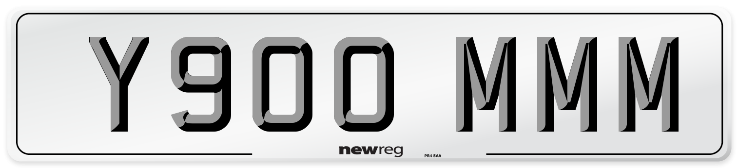 Y900 MMM Front Number Plate