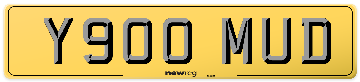 Y900 MUD Rear Number Plate