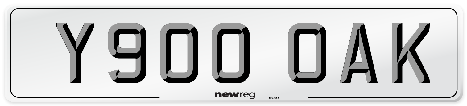 Y900 OAK Front Number Plate