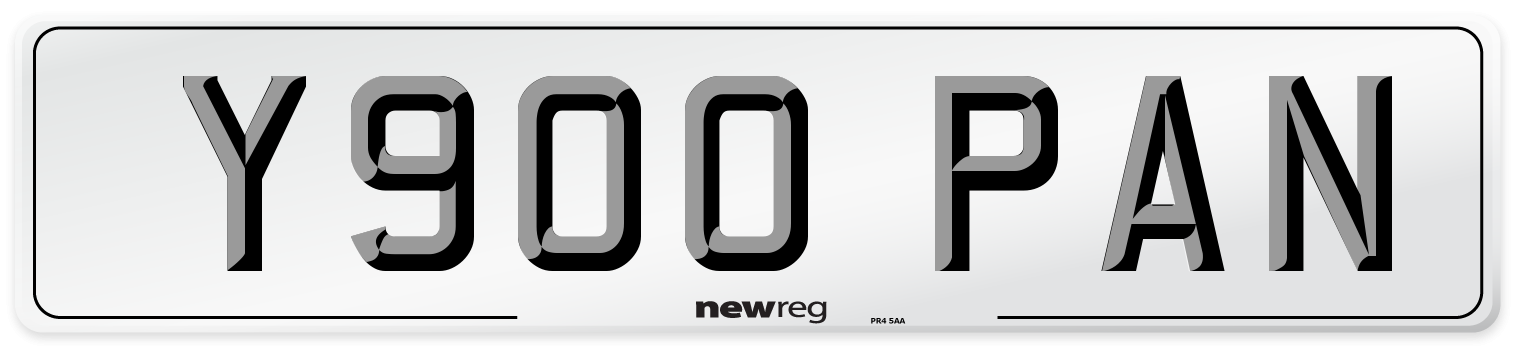 Y900 PAN Front Number Plate