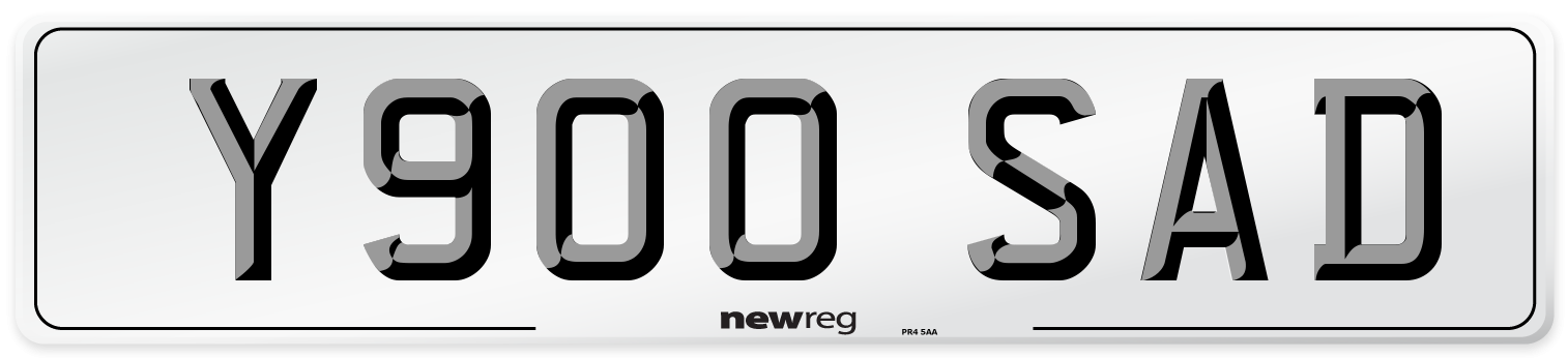 Y900 SAD Front Number Plate