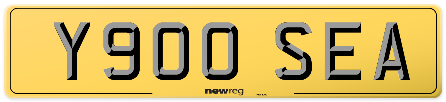 Y900 SEA Rear Number Plate