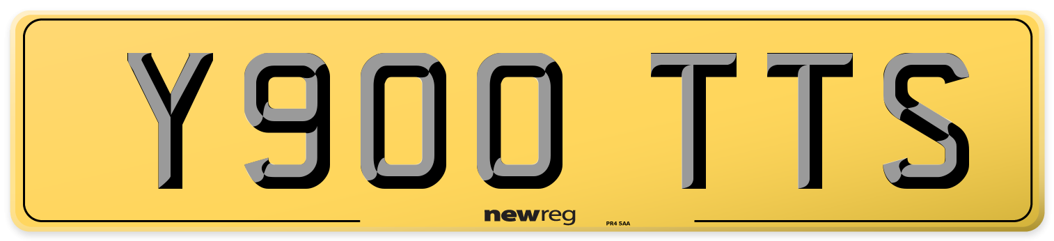 Y900 TTS Rear Number Plate