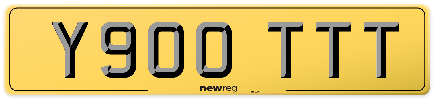 Y900 TTT Rear Number Plate