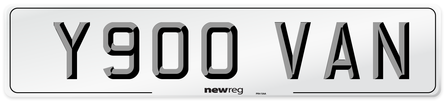 Y900 VAN Front Number Plate