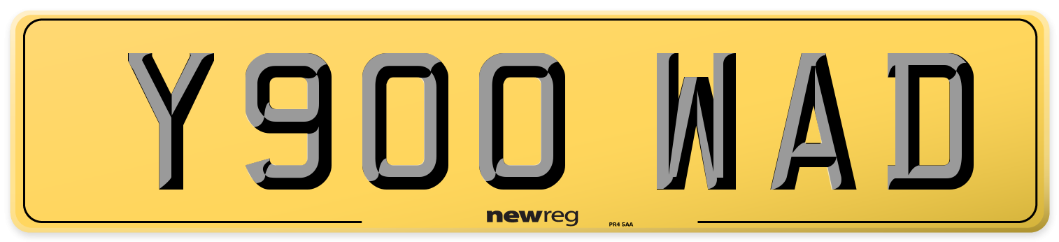 Y900 WAD Rear Number Plate