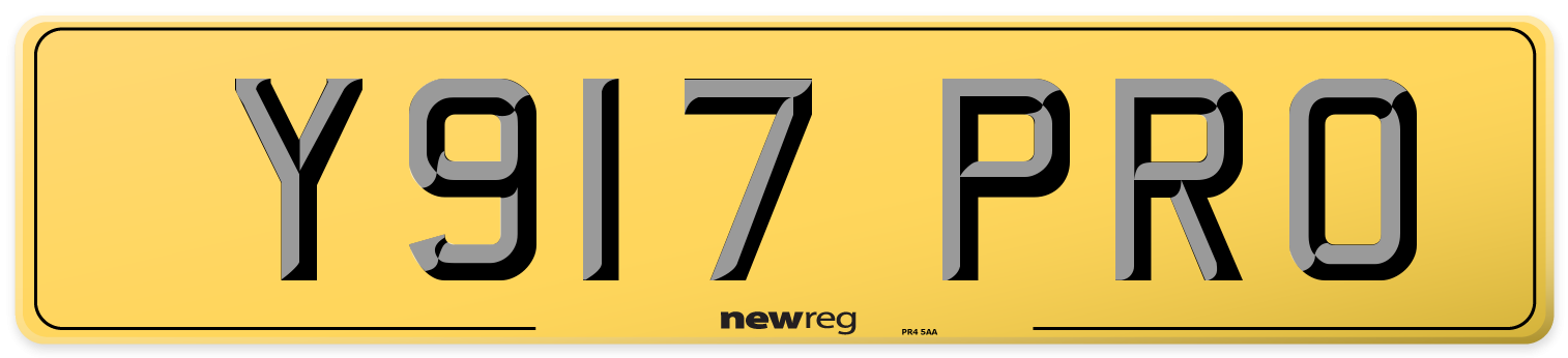 Y917 PRO Rear Number Plate