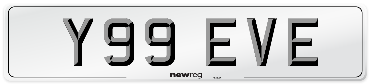 Y99 EVE Front Number Plate