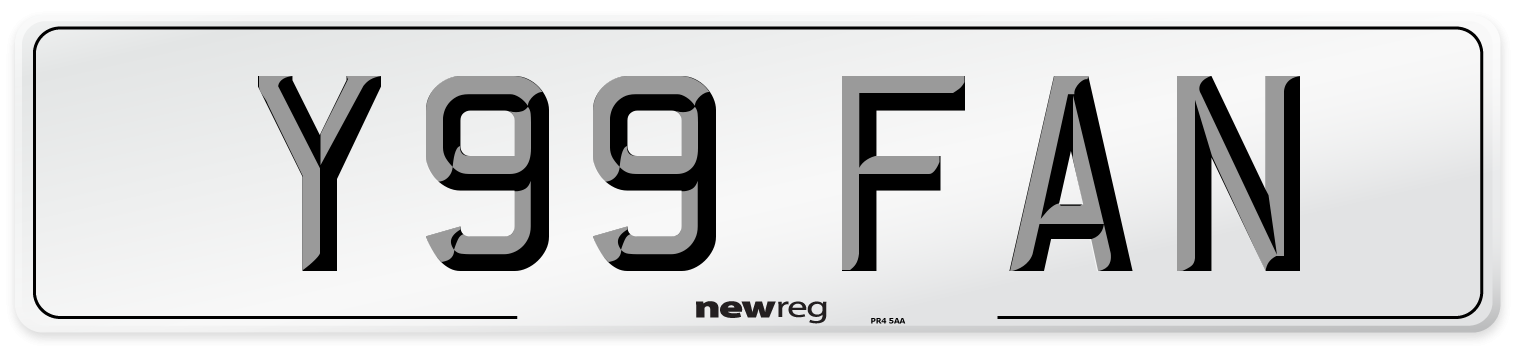 Y99 FAN Front Number Plate