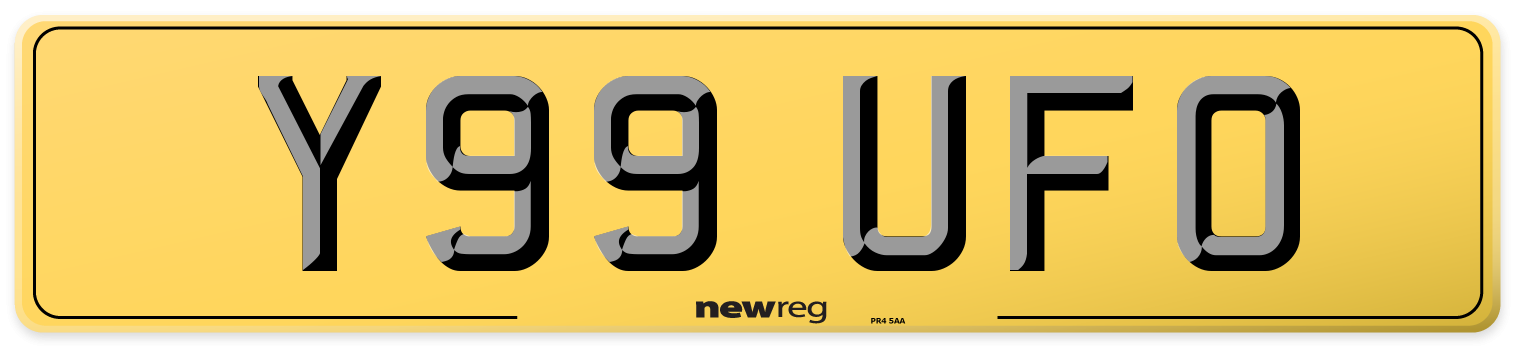 Y99 UFO Rear Number Plate